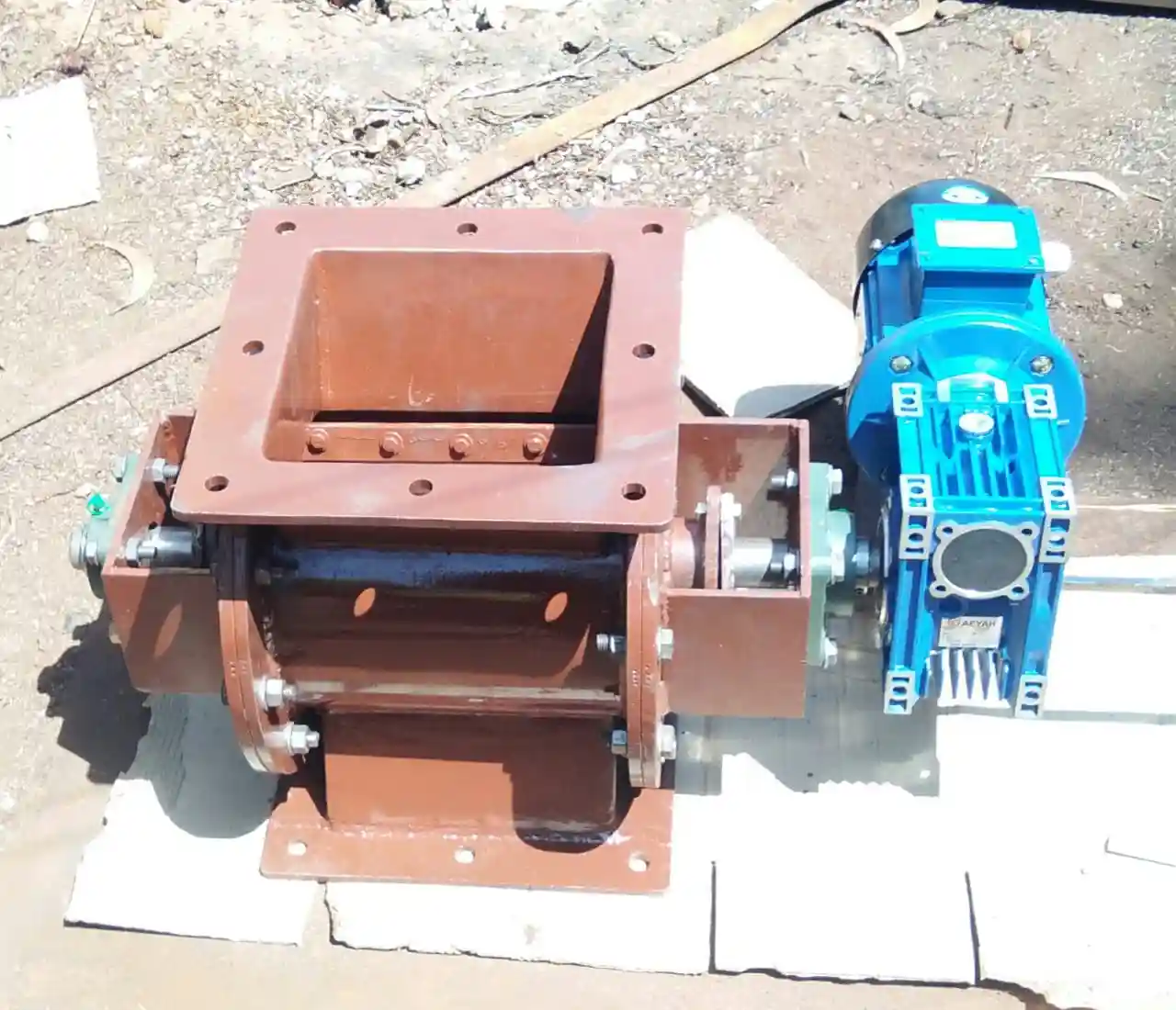 Rotary Air Lock Valve Assembly with Integrated Gear Motor